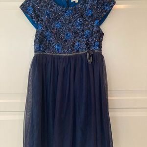 Mini Boden kids blue dress